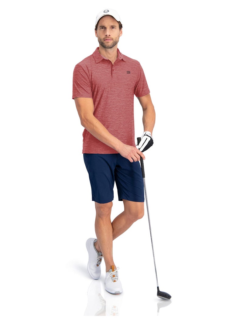 Three Sixty Six Golf Shirts for Men - Dry Fit Short-Sleeve Polo, Athletic Casual Collared T-Shirt - Image 4